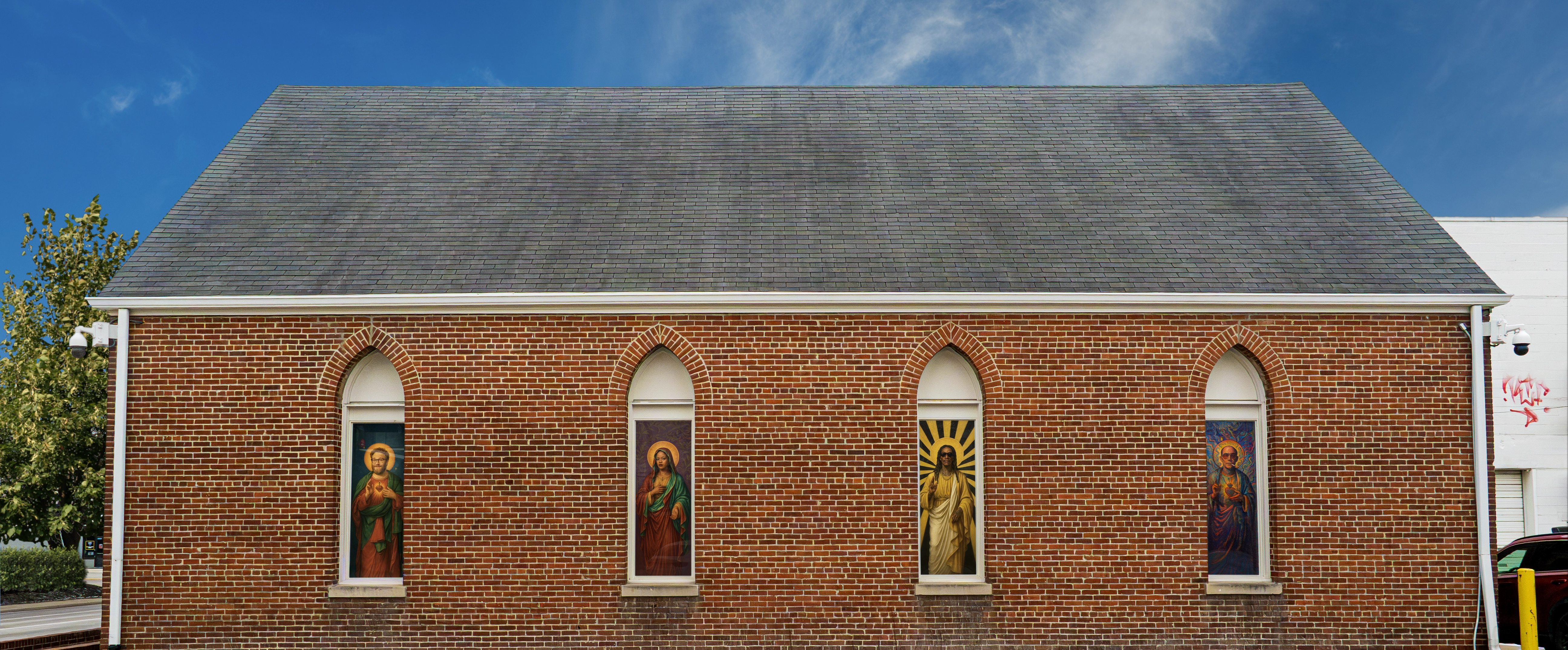 Mako Dab Bar exterior — a former church at 122 N College Ave